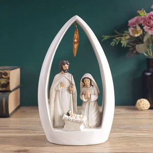 Presepe in resina su misura statua religiosa <span class=keywords><strong>di</strong></span> santo statua sacra della famiglia <span class=keywords><strong>di</strong></span> gioseph Mary gesus per la decorazione della chiesa modello modello - Product Image 4