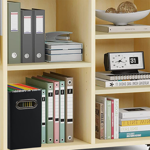 DuoYou-organizador de archivos para escritorio, cajas de almacenamiento de documentos plegables con Handel de <span class=keywords><strong>Metal</strong></span>, 2 paquetes - Product Image 5