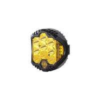 Nueva Luz de Trabajo LED de Alta Calidad de 3.5 Pulgadas y 3 Lados con Flash DRL para Vehículos Todoterreno, 12V, Aluminio, para Parachoques Delantero, Colores Blanco y Ámbar, IP67