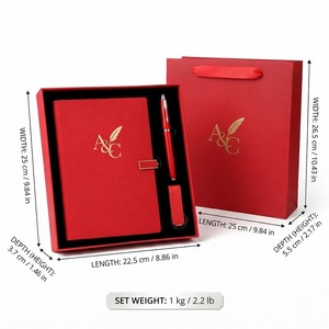 Ensemble <span class=keywords><strong>cadeau</strong></span> 3 en 1 pour la reconnaissance des employés, comprenant un carnet, un stylo et une clé USB, cadeaux de bienvenue pour les nouveaux employés et cadeaux d'entreprise - Product Image 3