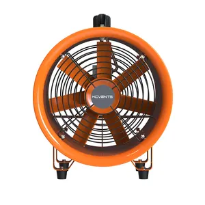 Portable Exhaust Fan, 16 Cylindrical Ventilation Fan Cylinder Pipe Carbon  Steel Fan Factory Paint Booth Garage Warehouse Silent Extractor Fan