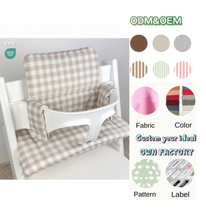Custom Extra Padded Woven Cotton Dining <strong>Chair</strong> Seat Cushion Waterproof Wipe Clean Cushion Pad Compatible <strong>Stokke</strong> for High - Product Image 1