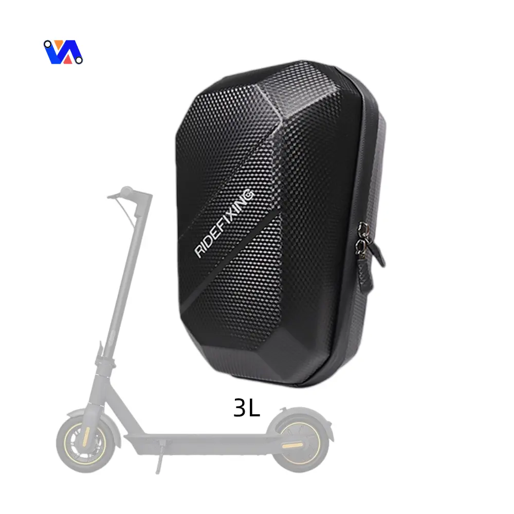 RIDEFIXING-Bolsa de almacenamiento impermeable para bicicleta, bolsa para manillar de bicicleta, carcasa dura, 2L, 3L, para patinete eléctrico