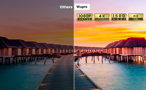 โปรเจคเตอร์ LED รุ่นใหม่ Wupro/ODM K3 เวอร์ชันสากล ความสว่าง 800 ANSI ลูเมนส์ รองรับความละเอียด 1080P 4K โปรเจคเตอร์ LCD อัจฉริยะสำหรับฉายภาพกลางแจ้ง - Product Image 3