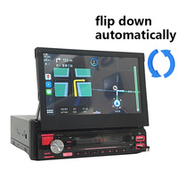Universel 7 pouces rétractable 1 Din autoradio monté sur tableau de bord GPS navigateur Carplay rétractable lecteur DVD Auto électronique