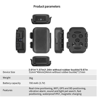 Localizador GPS ESIM Personalizado OEM ODM para Perros y Gatos, Mini Localizador Inalámbrico Impermeable, Admite Personalización de Logotipo y Funciones