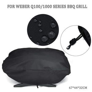 Housse de four Weber 67,1x44x32cm, anti-poussière, imperméable, en polyester noir, accessoire pour barbecue - Product Image 3