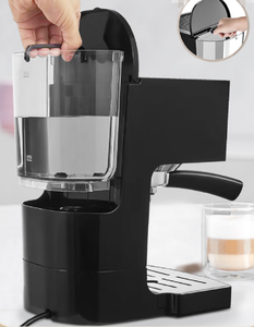 <span class=keywords><strong>Cafetera</strong></span> Espresso Semiautomática con Espumador <span class=keywords><strong>de</strong></span> Leche, Pantalla <span class=keywords><strong>de</strong></span> Temperatura Precisa, para Café Caliente, Latte Helado y Cappuccino - Product Image 5