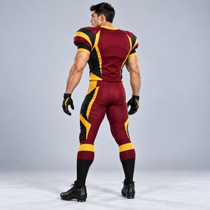 Uniforme de Fútbol Americano Reflectante y Transpirable de Primera Calidad, Personalizado, en Tela de Poliéster, Estilo Jersey Unisex, OEM/ODM - Product Image 2