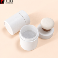 Nouvelle poudre fixante blanche compacte 20g, livrée avec un applicateur en forme de houppette, boîte vide pour poudre libre, emballage en plastique.