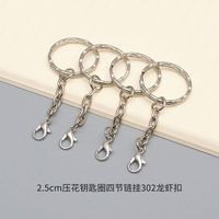 25mm 28mm 30mm vis oeil broche porte-clés avec fermoirs à boucle ouverte crochet à ressort chaîne pour bricolage sac porte-clés faisant des accessoires
