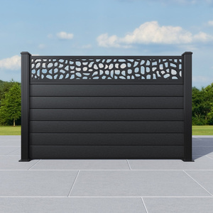 Clôture de confidentialité Maison décorative en aluminium Wpc Clôture de jardin et portails <span class=keywords><strong>pour</strong></span> cour Panneaux de clôture extérieurs Écrans décoratifs en Wpc - Product Image 2
