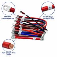 Câble de borne de batterie robuste M8 à anneau 16 mm AWG 6 40C +105C, courant élevé, alimentation CC, moto, automobile, électronique