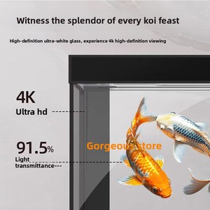 Aquarium auto-circulant pour poissons rouges 2026 avec éclairage LED, meuble intelligent sur pied pour bureau, salon et chambre à coucher - Product Image 3