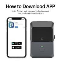 Imprimante d'étiquettes portable mini B2 20-50 mm, imprimante d'étiquettes mobile de poche pour papier thermique, multi-templates