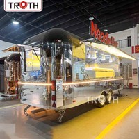 Food Truck de Grande Taille pour Kebab, Crêpes, Restauration Mobile, avec Cuisine Complète, Bar à Jus Mobile, Remorque à Vendre, Remorque de Bar à Cocktails Mobile