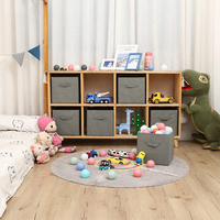Prix bas pratique pliable ménage Non tissé tissu Cubes vêtements boîtes de rangement pour organisateur à la maison
