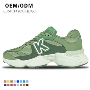 Tasarım özel Sneaker üreticileri spor ayakkabı kore erkekler Logo özelleştirme yürüyüş rahat deri tıknaz boş kaykay ayakkabı