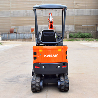 Miniexcavadora KAISAN de 2 y 3 Toneladas con Motor Kubota Diésel, Control Piloto y Cabina Cerrada para Construcción Profesional