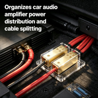 Bloc de distribution d'alimentation haute qualité 4 AWG avec sortie 8 AWG pour autoradio et répartiteur audio
