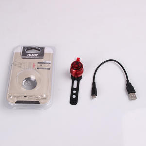 Bicycle <b>Rear</b> <b>Light</b> Led Waterproof Rechargeable Aluminum Alloy 4 Modes Black Cycling Gear Mountain Bike <b>Light</b> - Product Image 3