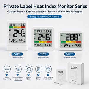 Indicateur d'indice thermique, station météo numérique d'intérieur, horloge, thermo-hygromètre, grand écran LCD, température, humidité, alarme - Product Image 4
