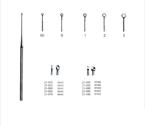 Instruments chirurgicaux de haute qualité Curettes d'oreille Buck Blunt Sharp Straight Angle Tailles 00 à 3 Mahersi Metal Manual Power Source - Product Image 5