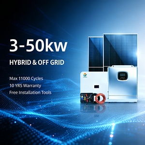 Système solaire hors réseau de haute qualité en stock, 3-40 kW, MPPT, onduleur à onde sinusoïdale pure, système d'énergie solaire au lithium-ion - Product Image 1