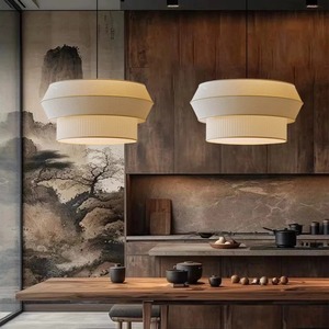 Lámpara de Techo de Tela Estilo Chino Wabi-Sabi, Lámpara Colgante Combinada para Salón de Té Japonés, Restaurante de Inspiración Zen - Product Image 2