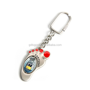 Biểu Tượng Tùy Chỉnh Lá Giấy Nhãn Dán Kim Loại Keyring Ý Hồ Garda Du Lịch Lưu Niệm Độc Đáo Lật <span class=keywords><strong>Flip</strong></span> <span class=keywords><strong>Flops</strong></span> Dép Keychain - Product Image 6
