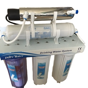 Filtro de agua/purificador de agua para uso doméstico y hotelero Manual de 5 etapas con encimera de grifo inteligente UV para uso debajo del fregadero - Product Image 1