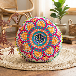 Customized Embroidered Yogic Pillow Case Comfortable Floor <b>Cushion</b> for Home Hotel Hospital Patio Decor - Product Image 2