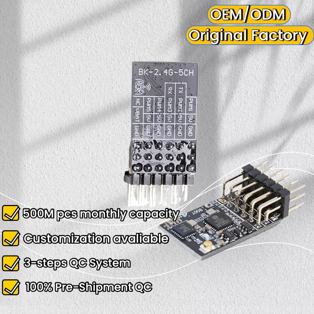 BAYCKRC 24GHz 5CH PWM Receiver SX1281 ESP8285 ELRS RX IPEX1 34V Telemetry Support FPV Drone RC Fixed Wing Model OEM Compatible