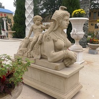 1 Sculpture en marbre égyptien moderne, statue de sphère en sphère, pour le jardin