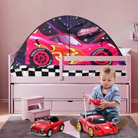 Tenda tempat tidur anak-anak, tenda bahan tahan lama dan bernapas Ideal hadiah untuk dalam ruangan, permainan mobil balap, kanopi tidur untuk anak-anak