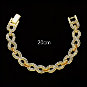 2026 Hot Selling Personalization Simple Design Alloy <b>Infinity</b> Symbol Chain <b>Bracelet</b> Hiphop Style Men's <b>Bracelets</b> Fashion Jewelry - Product Image 5