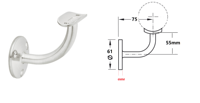Support de main courante mural en acier inoxydable moderne TAKA pour villa, centre commercial, appartement, hôtel, balcon, porche, escalier – Garantie 5 ans