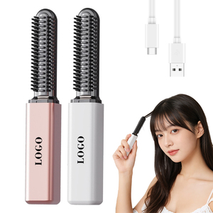 Plancha de Pelo de Cerámica de Alto Rendimiento con Temperatura Ajustable, Doble Voltaje, Alisador de Viaje, Peine Térmico Antiestático Suave - Product Image 1
