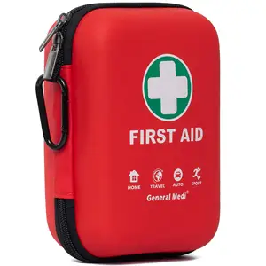 Custodia rigida da 170 pezzi e kit di pronto soccorso rosso di pronto soccorso leggero per kit di pronto soccorso medico di emergenza da viaggio