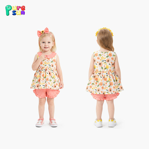 Puresun Set di Abbigliamento Casual per Ragazze 100% Cotone, 8-9 Anni, Estivo con Stampa Personalizzata, Design Traspirante - Product Image 1