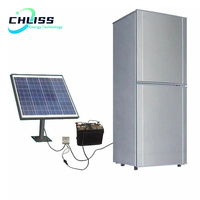Réfrigérateur-congélateur solaire à double porte 105L DC 12V 24V pour la maison, économie d'énergie, congélateur vertical