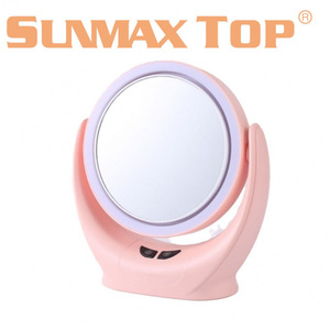 Espejo de Maquillaje LED Giratorio de 360 Grados Sunmax con Mini Ventilador y Luz, Lámpara de Mesa Portátil Recargable por USB - Product Image 5