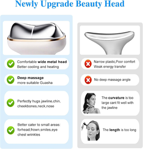 Perangkat kecantikan wajah Leher 3-in-1 portabel, perangkat USB Plug alat perawatan kulit rumah, getaran mikro untuk mengencangkan kulit, memahat wajah - Product Image 4