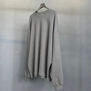T-shirt décontracté à manches longues pour homme en velours côtelé respirant 330 grammes, 100 % coton, séchage rapide, anti-plis, vierge - Product Image 3