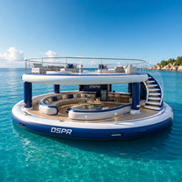 Plateforme flottante gonflable pour l'eau, surface en PVC EVA durable, pont pneumatique pour lac, océan, bateau, jet ski, utilisation en espace de détente