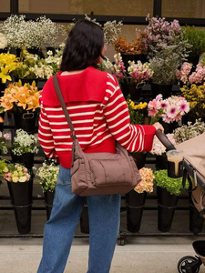 Borsa Fasciatoio a Tracolla in Nylon di Qualità con Funzione Impermeabile, Capacità 2L, Chiusura a Cerniera - Contenitore Funzionale per Pannolini - Product Image 5