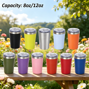 8oz stainless steel coffee mug, Tumbler <b>hot</b> and cold - Product Image 1
