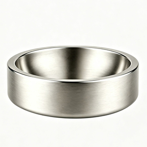 DF919 sus304 - Comedero para Mascotas de Acero Inoxidable Color Café con Leche, 17.2 cm de Diámetro Exterior, Plato de Alimentación Duradero de Doble Capa para Perros y Gatos - Product Image 6