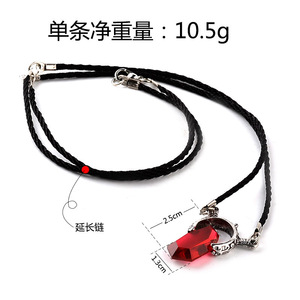Collier pendentif en cristal Devil May Cry 5 Dante avec chaîne en corde, alliage <span class=keywords><strong>de</strong></span> zinc, style anime pour enfants, anniversaire - Product Image 4