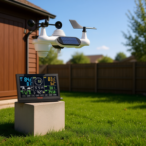 Station météo sans fil Vevor 7 en 1, alimentée par énergie solaire, surveillance de la température intérieure et extérieure, du vent, de la pluie et des rayons UV - Product Image 2